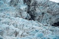 Close up view of teal blue colored Holgate Glacier in Alaska