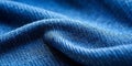 Close-up view of textured blue fabric with subtle waves and ripples. Generative AI Royalty Free Stock Photo