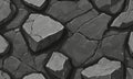 close-up view textured surface with irregularly shaped gray rocks or stones, creating rough, uneven pattern. Royalty Free Stock Photo