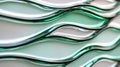 A close-up view of a textured surface with a repeating wave pattern in shades of green and white. Royalty Free Stock Photo