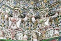 Close-Up View of Thai Demon Sculptures at Wat Arun Ratchawararam
