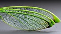 Close-up view of three overlapping insect wings, likely those of a dragonfly