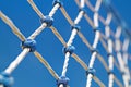 Close Up of Blue and White Rope Royalty Free Stock Photo