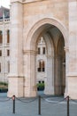 Close-up view to a dome of Hungarian Parliament building and its details, Budapest. Hungary Royalty Free Stock Photo