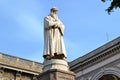 Monument of Leonardo da Vinci at Piazza della Scala square in Milan. Royalty Free Stock Photo