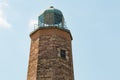 Close-Up View of Top of Old Cape Henry Lighthouse Royalty Free Stock Photo