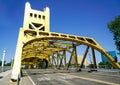 Close-Up view of Tower Bridge in Sacramento, California Royalty Free Stock Photo