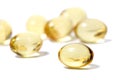 translucid yellow pills Royalty Free Stock Photo