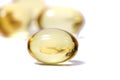 translucid yellow pills Royalty Free Stock Photo