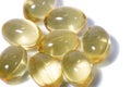 translucid yellow pills Royalty Free Stock Photo