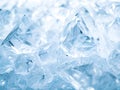 Dense cluster of pyramid shaped ice crystals with soft bokeh lighting Royalty Free Stock Photo