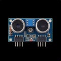 Ultrasonic distance sensor module on transparent background Royalty Free Stock Photo