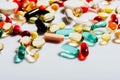 Various colorful pills Royalty Free Stock Photo