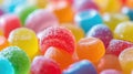 A close up view of various colourful sweet like candy, sugar, and jelly. AIGX01. Royalty Free Stock Photo