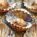 Seashells and Ornate Decor Royalty Free Stock Photo