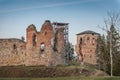 Close up view of Vastseliina Castle. Royalty Free Stock Photo