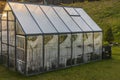 Close up view of vegetables in garden in greenhouse. Home gardening concept. Royalty Free Stock Photo