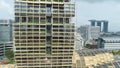 Singapore - 25 September 2018: Close up view for vertical forest building in the center of the city, nature saving Royalty Free Stock Photo