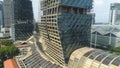 Singapore - 25 September 2018: Close up view for vertical forest building in the center of the city, nature saving Royalty Free Stock Photo