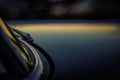 Close-up view vintage American auto details with bokeh effect Royalty Free Stock Photo