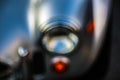 Close-up view vintage auto details with bubble bokeh effect Royalty Free Stock Photo