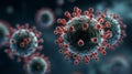Close up view of virus particle Royalty Free Stock Photo