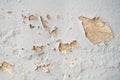 Close-up view of the wall paint peeling off Royalty Free Stock Photo