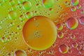 Close up view of the water bubble background  Using macro  technique. Royalty Free Stock Photo