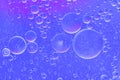 Close up view of the water bubble background Using macro technique.