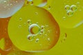 Close up view of the water bubble background  Using macro  technique. Royalty Free Stock Photo