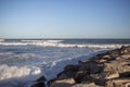 close up view of waves near the shore