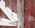 Weathered Bright Red Barn Door Texture Royalty Free Stock Photo