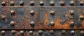 Rusted Metal Surface With Rivets Royalty Free Stock Photo