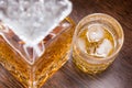 Whiskey glass on the rocks Royalty Free Stock Photo