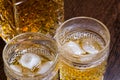 Whiskey glass on the rocks Royalty Free Stock Photo