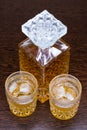 Whiskey glass on the rocks Royalty Free Stock Photo