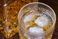 Whiskey glass on the rocks Royalty Free Stock Photo