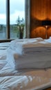 Close up view of white mattress protector on the bed for enhanced search relevance