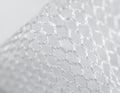 Close Up View of White Mesh Netting Texture with Abstract Hexagonal Pattern Royalty Free Stock Photo