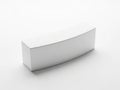 A close-up view of a white rectangular block with a textured surface Royalty Free Stock Photo