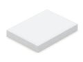 A close-up view of a white rectangular object with a textured edge Royalty Free Stock Photo