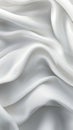 A close-up view of a white silk fabric with a smooth and luxurious texture. Generative ai
