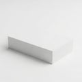 A close-up view of a white textured rectangular object on a white background Royalty Free Stock Photo
