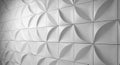 Abstract geometric white textured wall tiles with a repeating curved pattern background Royalty Free Stock Photo