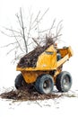 Wood Chipper Transforms Autumn Leaves Into Mulch Royalty Free Stock Photo