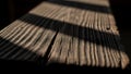 Weathered Wooden Planks with Dramatic Shadows Royalty Free Stock Photo