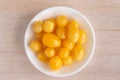 Yellow Grape Tomatoes in a Bowl Royalty Free Stock Photo