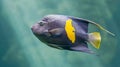 Close-up view of a Yellowbar angelfish Royalty Free Stock Photo