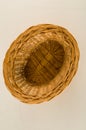 Close-up of vimini bamboo box container