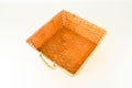 Close-up of vimini bamboo wooden basket Royalty Free Stock Photo